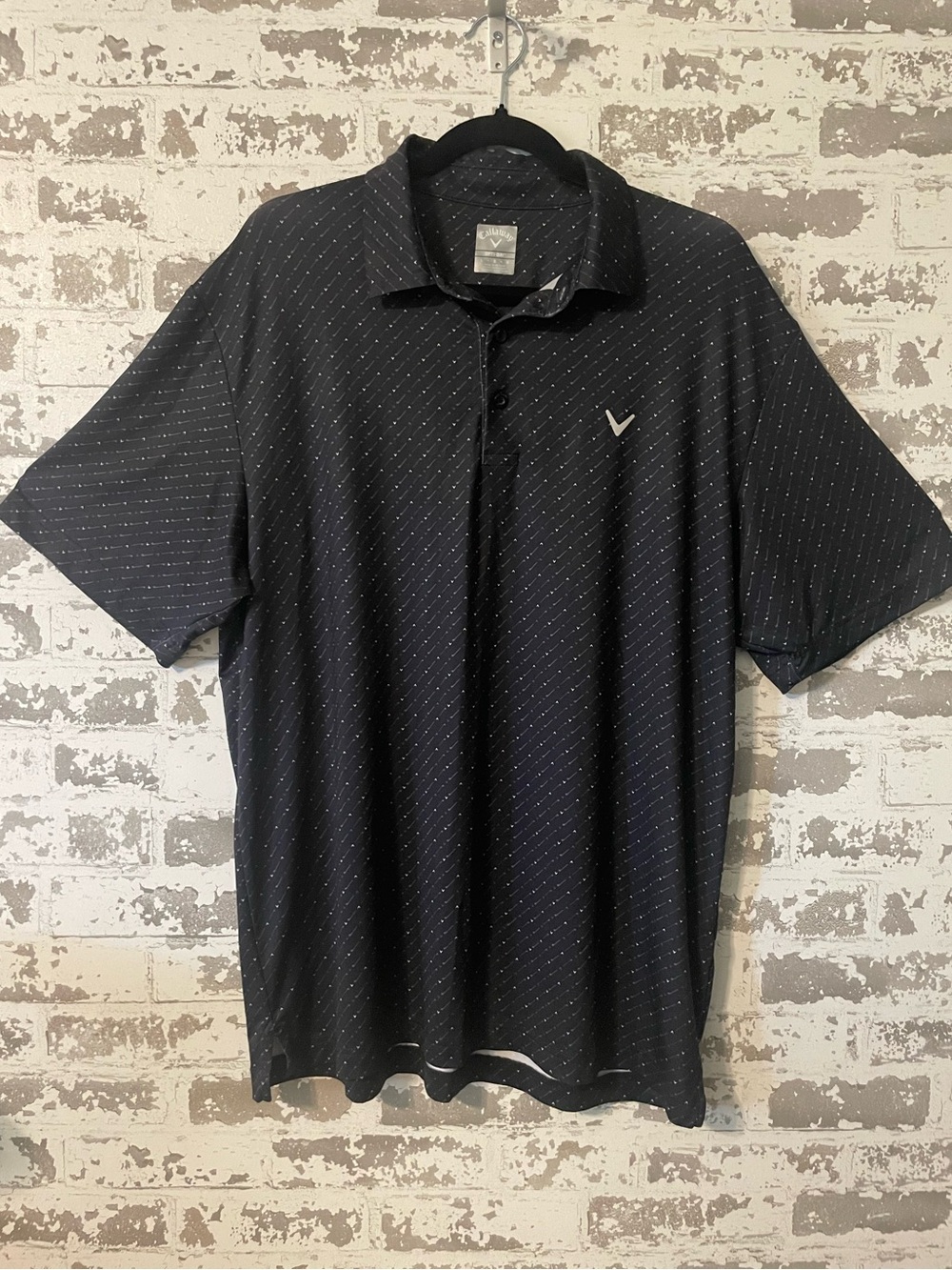 Callaway Opti-Dri Black Golf Polo Shirt Large Performance Stretch - Picture 2 of 7